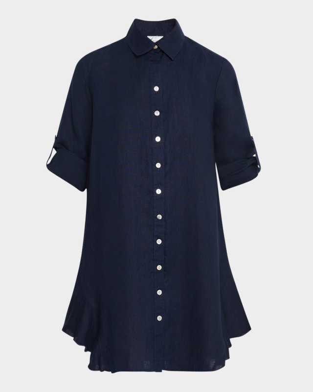 Agatha Washed Linen Shirtdress